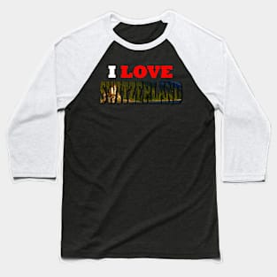 I Love Switzerland Interlaken Castle Baseball T-Shirt